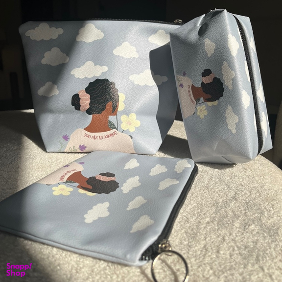 ست ساک ورزشی و کیف آرایشی مدل دختر ابری مجموعه 4 عددی