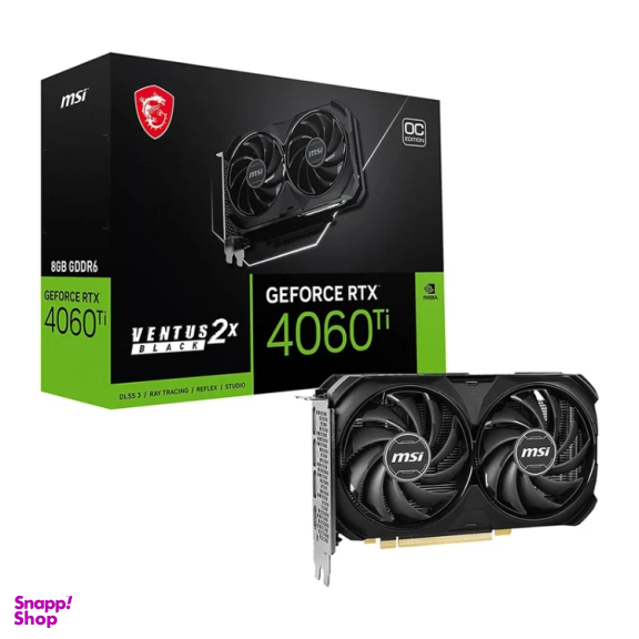 کارت گرافیک ام اس آی مدل GeForce RTX 4060 Ti VENTUS 2X BLACK 16G OC