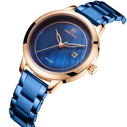 ساعت عقربه ای زنانه نیوی فورس کد 5008 رنگ آبی