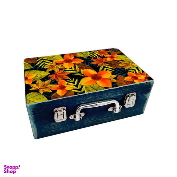 جعبه هدیه چوبی مدل چمدان بهاری کد WS506