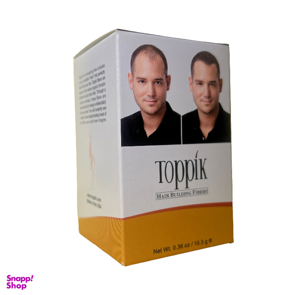 پودر پرپشت کننده مو تاپیک مدل FIBER وزن 10.3 گرم رنگ قهوه ای تیره