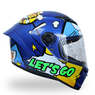 کلاه کاسکت راپیدو 982مدل let’s go رنگ آبی