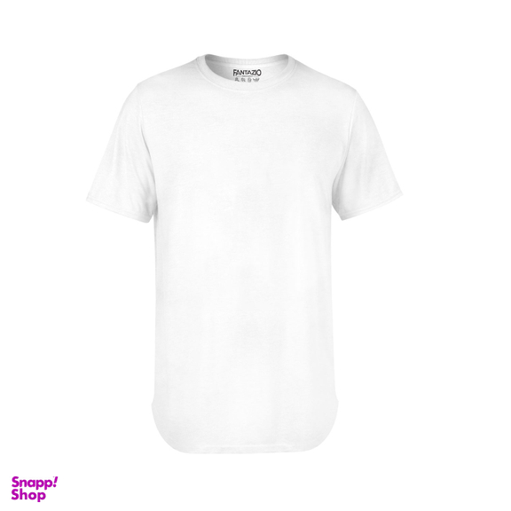 تیشرت مردانه لانگ فانتازیو کد 1111 رنگ سفید