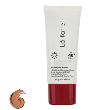 کرم ضد آفتاب رنگی لافارر SPF+40 مناسب دوران بارداری وزن 40 گرم