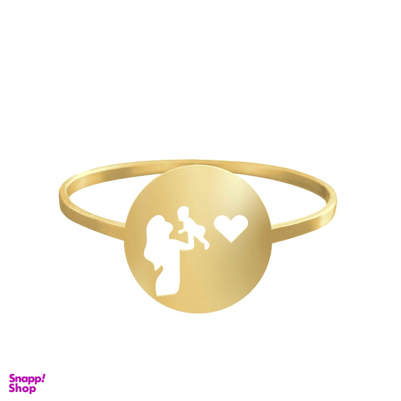 انگشتر طلا 18 عیار زنانه شمیم گلد گالری کد AA32 طرح مادر و کودک