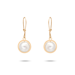 گوشواره طلا 18 عیار زنانه میلی گالری طرح مرواریدی کد MT2158