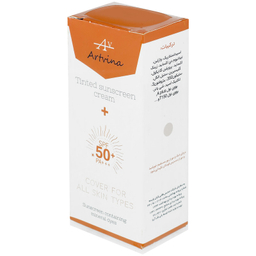 کرم ضد آفتاب رنگی آرت وینا 50 SPF مدل 01 رنگ روشن حجم 50 میلی لیتر