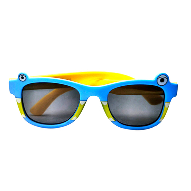 عینک آفتابی کارازا بچگانه مدل قورباغه پلاریزه کد S8132_C5 طرح شخصیت کارتونی رنگ آبی