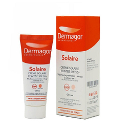 کرم ضد آفتاب رنگی درماگور مدل spf50 حجم 40 میلی لیتر