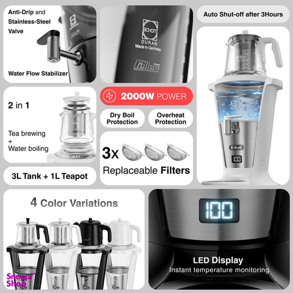 چای ساز روی هم فلر مدل TS390