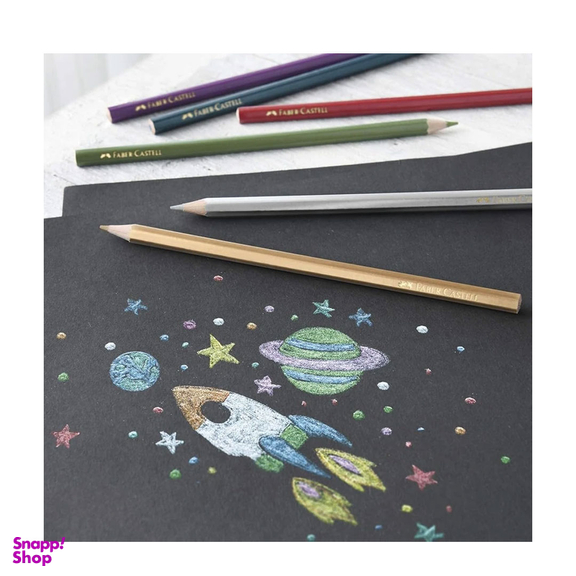 مداد رنگی 48 رنگ فابرکاستل مدل Classic به همراه پاک کن رنگ قرمز