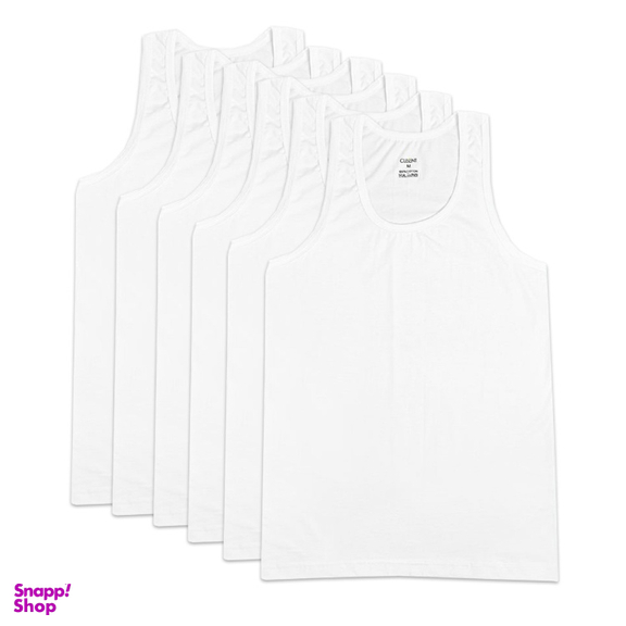 زیرپوش رکابی مردانه کلونت کد U104-6X رنگ سفید بسته 6 عددی
