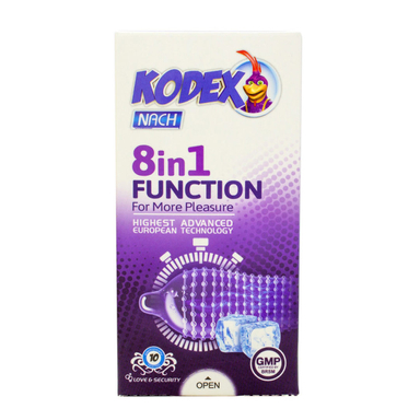 کاندوم ناچ کدکس مدل 8in1 Function بسته 10 عددی