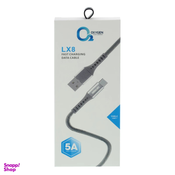 کابل تبدیل USB به USB-C اکسیژن مدل LX8 طول 1 متر
