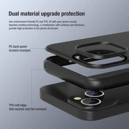 کاور نیلکین مدل Super Frosted Shield Pro مناسب برای گوشی موبایل اپل iPhone 13 / 14