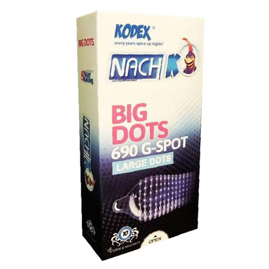 کاندوم خاردار ناچ کدکس مدل Big Dots بسته 10 عددی