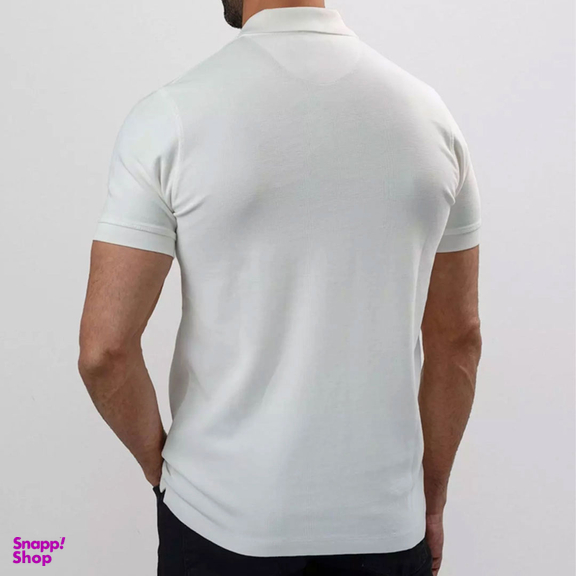 تیشرت مردانه ست من مدل یقه نیم زیپ سوزنی ساده کد TY179 رنگ سفید