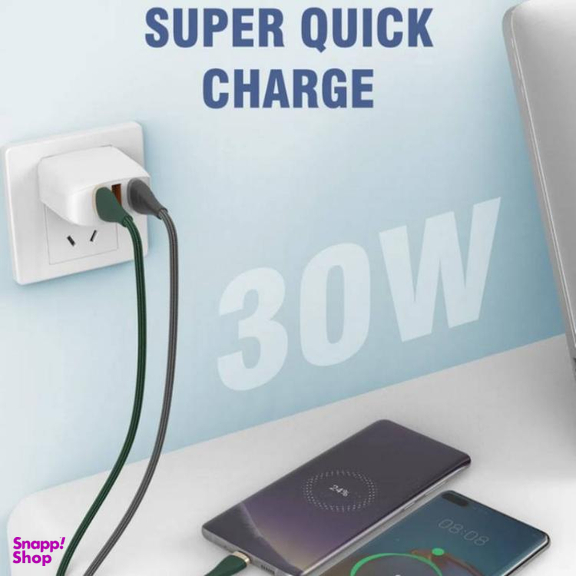 کابل شارژر USB به Lightning الدینیو مدل LS691 طول 1 متر