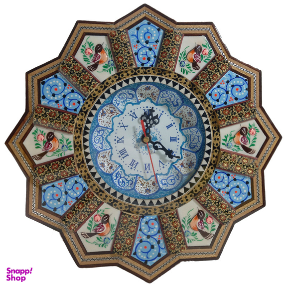 ساعت خاتم کاری درنیکا مدل خورشیدی طرح مرغ و گل