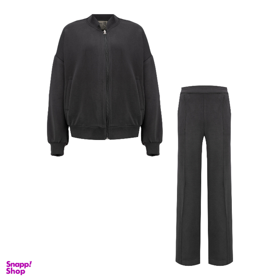 سویشرت و شلوار زنانه السانا مدل روهان کد 239402 رنگ مشکی