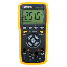 مولتی متر دیجیتال اتورنج کلید فشاری AC DC ویکتور مدل VC70C