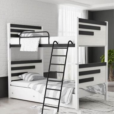 تخت خواب دو طبقه کد 277 مدل سه خط سایز 90×200 سانتی‌متر