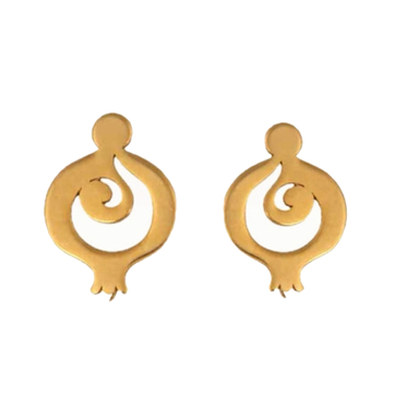 گوشواره طلا 18 عیار زنانه شمیم گلد گالری مدل انار کد S356