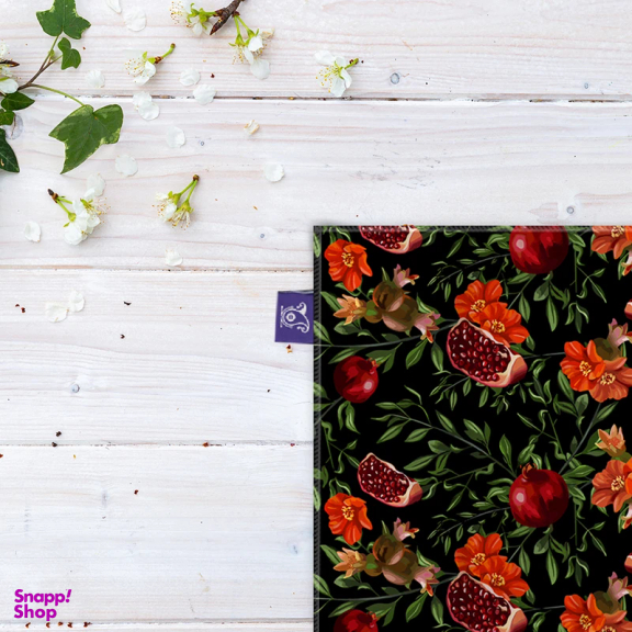 کاغذ کادو ترمه طراحان ایده مدل گل انار و انار یلدا کد CFP2100