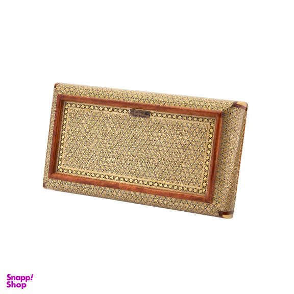 جعبه دستمال کاغذی خاتم کاری خادم ملت کد 534