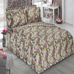 ست سه تکه لحاف یک نفره ساتن نخ رزین تاژ ملرز مدل Juanna