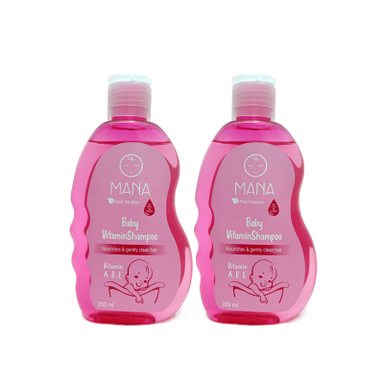 شامپو بچه مانا مدل ویتامینه حجم 200 میلی لیتر مجموعه 2 عددی
