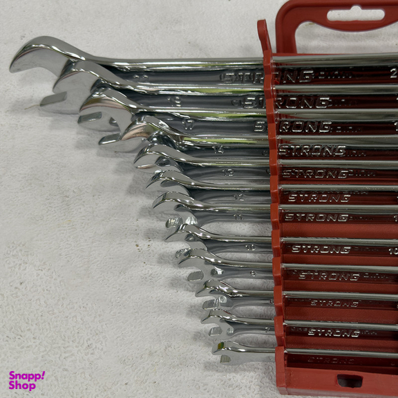 آچار یکسر تخت و یکسر رینگی استرانگ مدل SMT-STRONG-12PCS-22MM مجموعه 12 عددی
