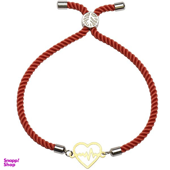 دستبند طلا 18 عیار زنانه کرابو طرح قلب و ضربان مدل Kr2160