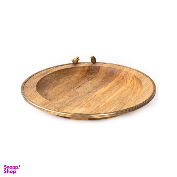 سینی گرد گلدکیش مدل گلدن برد سایز متوسط کوچک کد GK829455