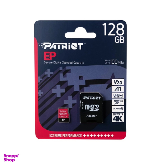 کارت حافظه microSDXC پتریوت مدل EP -V30 A1 به همراه آداپتور