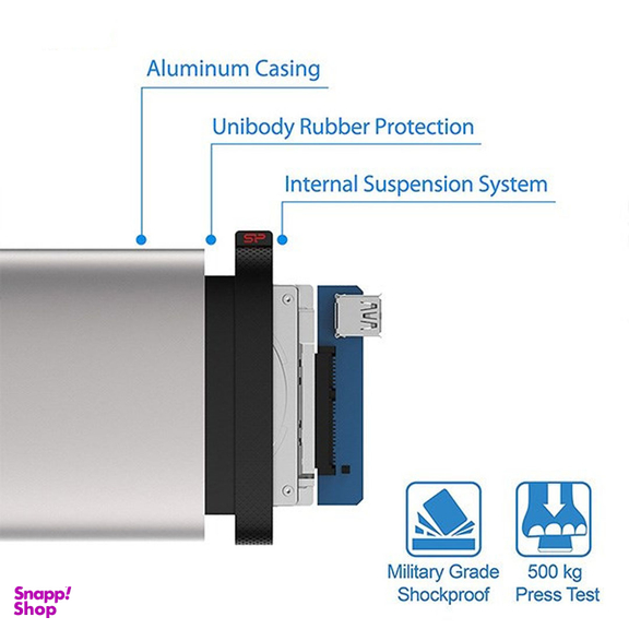 هارددیسک اکسترنال سیلیکون پاور مدل Armor A85 ظرفیت 4 ترابایت