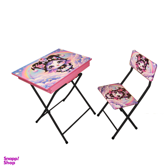 میز تحریر باکسدار با صندلی میزیمو طرح کرومی