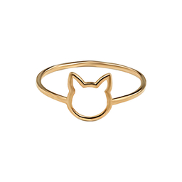 انگشتر طلا 18 عیار زنانه طلاجات مدل مینیمال گربه کد 1002 سایز 50