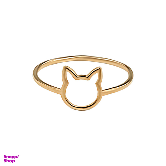 انگشتر طلا 18 عیار زنانه طلاجات مدل مینیمال گربه کد 1002 سایز 50