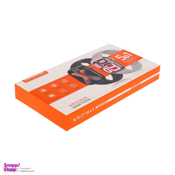 ساعت هوشمند بند سیلیکونی کیکویر مدل KW 27 Max سایز 45 میلی متر