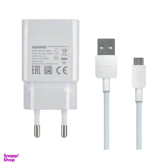 شارژر دیواری هوآوی (Huawei) مدل Hw-050200E01 به همراه کابل تبدیل Micro USB