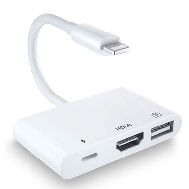 تبدیل لایتنینگ به HDMI کوتتسی مدل 3in1 OTG