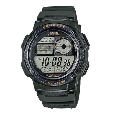 ساعت مچی دیجیتال مردانه کاسیو مدل CASIO-AE-1000W-3A رنگ سبز تیره