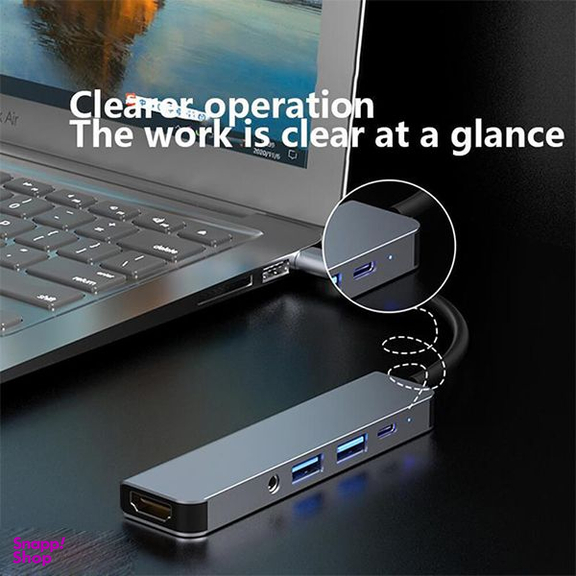 هاب 5 پورت USB-C مدل BYL-2009