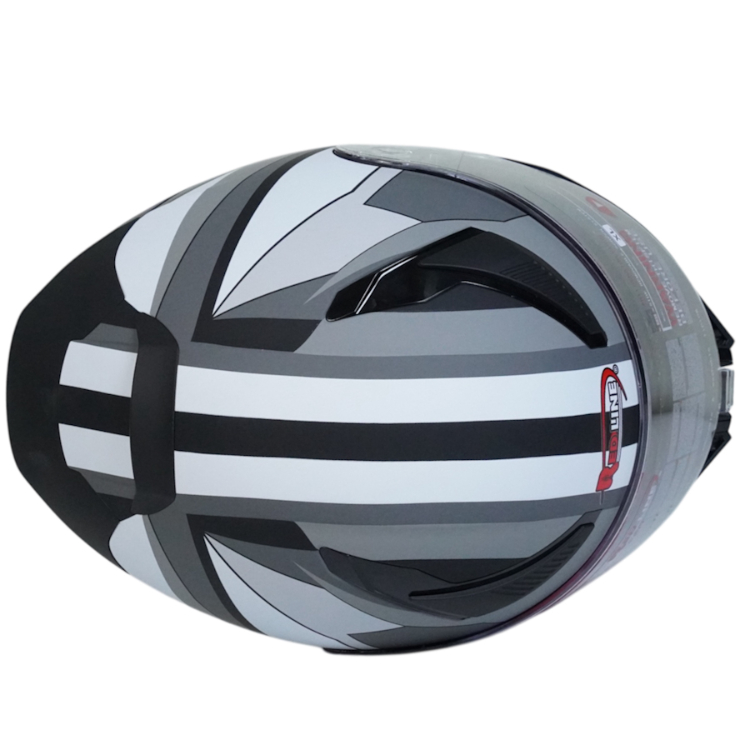 کلاه کاسکت فک متحرک رد لاین کد 960 رنگ طوسی به همراه کاور