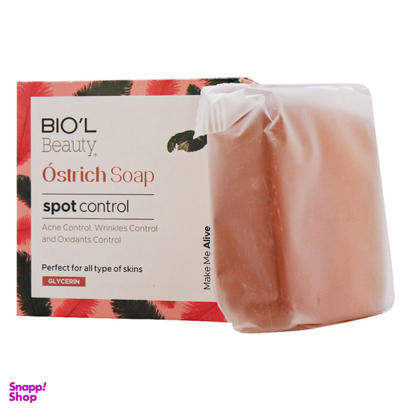 صابون پاک کننده آرایش و ضد لک بیول (Biol) مدل Ostrich Soap وزن 100 گرم