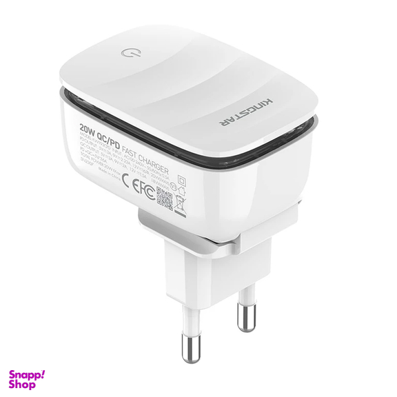 شارژر دیواری 20 وات کینگ استار مدل KW193C PD به همراه کابل USB-C