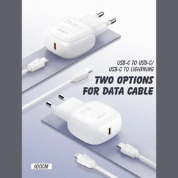 آداپتور شارژر 27 وات الدینیو مدل A1206C به همراه کابل تبدیل USB-C