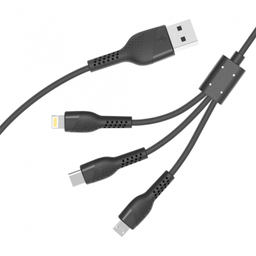 کابل تبدیل USB به microUSB  / لایتنینگ  / USB-C کاجیتل مدل 3in1 طول 1.2 متر