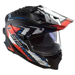 کلاه کاسکت ال اس تو مدل MX701 Carbon Extend Matt Red به همراه کاور